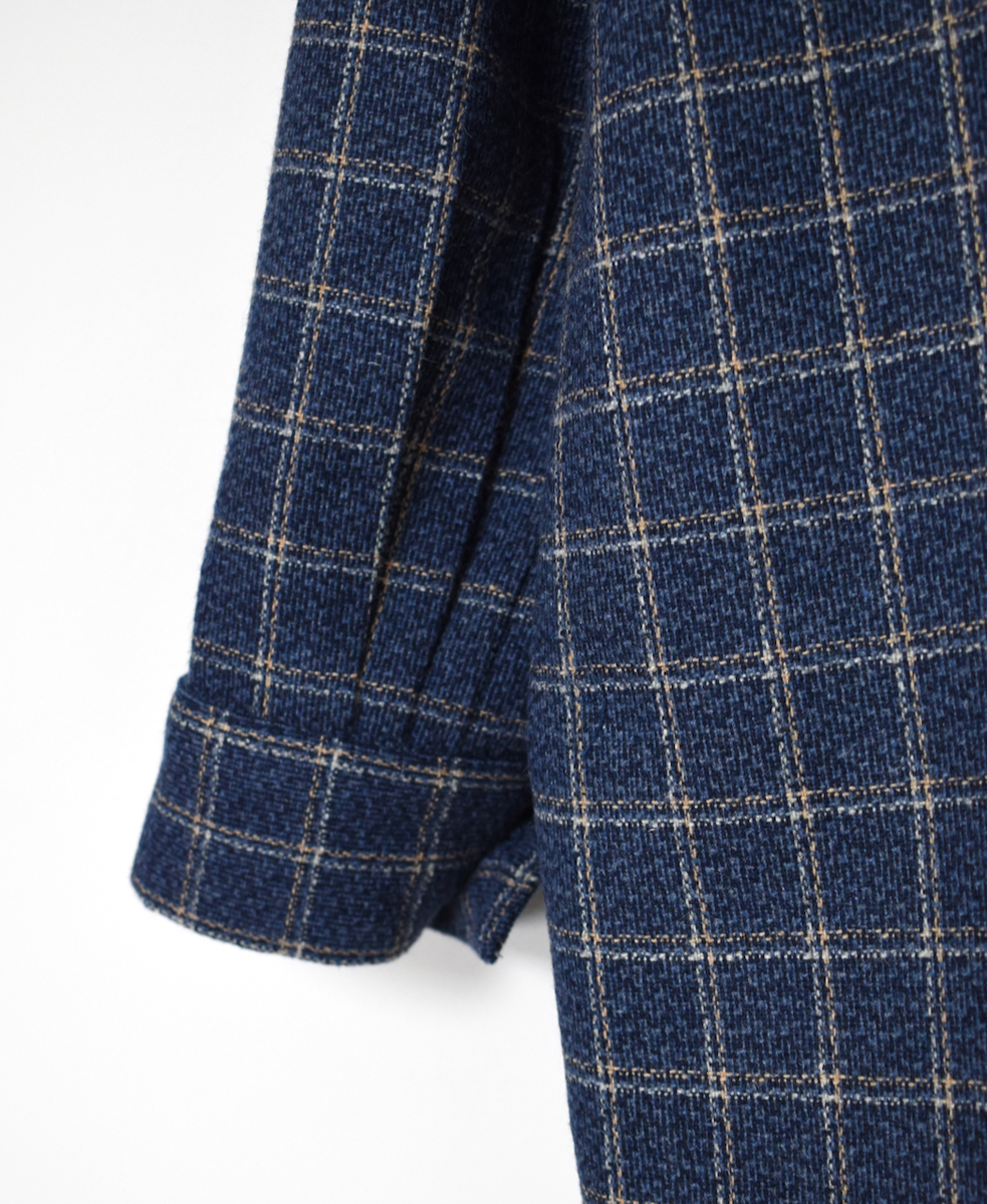 NHT2452WC(シャツ) MIX WOOL CHECK STAND COLLAR SHIRT