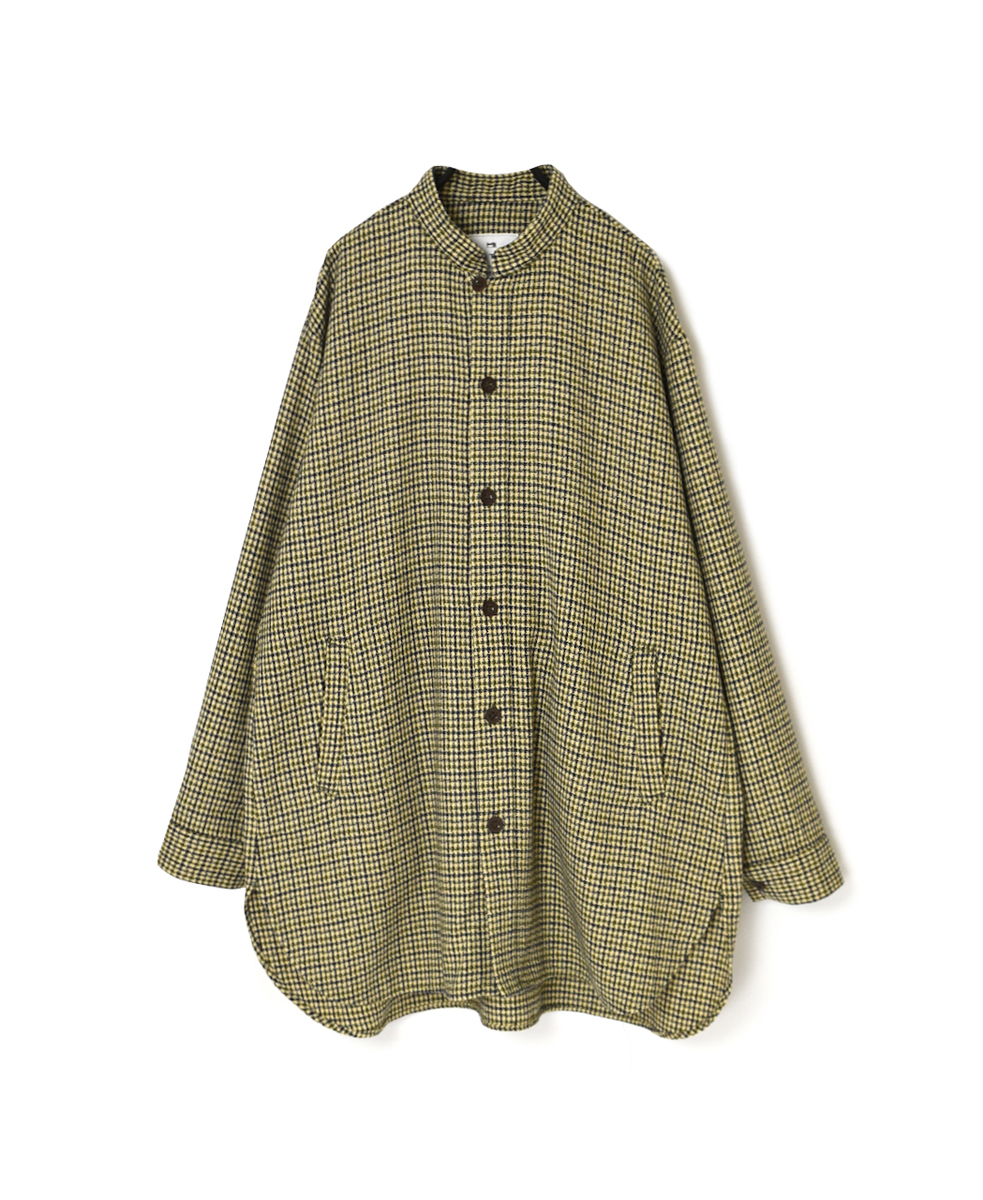 NHT2452WC(シャツ) MIX WOOL CHECK STAND COLLAR SHIRT