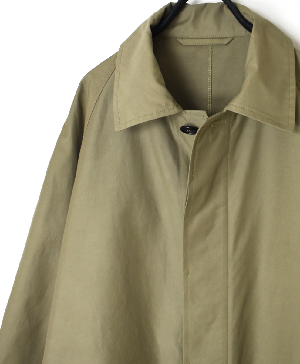 NHT2412KT(コート) COTTON NYLON BALMACAAN COAT WITH GUSSETED POCKET