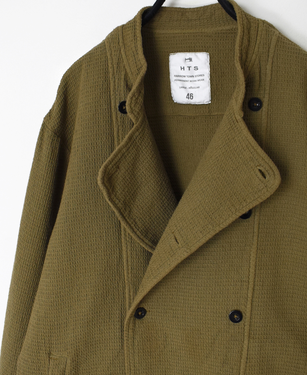 INHT2451WPD(ジャケット) WAFFLE PLAIN OVERDYE STAND COLLAR DOUBLE BREAST JACKET