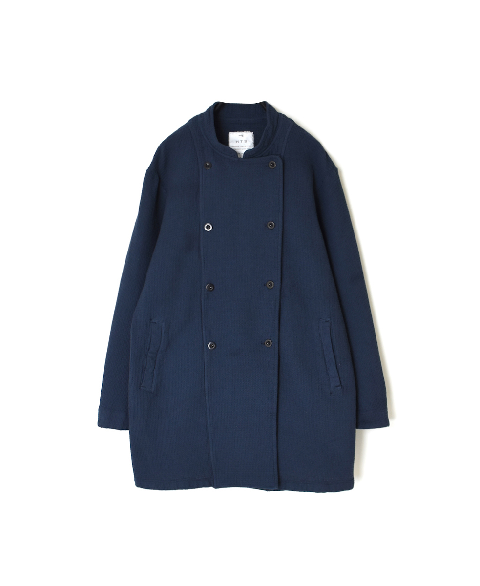 INHT2451WPD(ジャケット) WAFFLE PLAIN OVERDYE STAND COLLAR DOUBLE BREAST JACKET