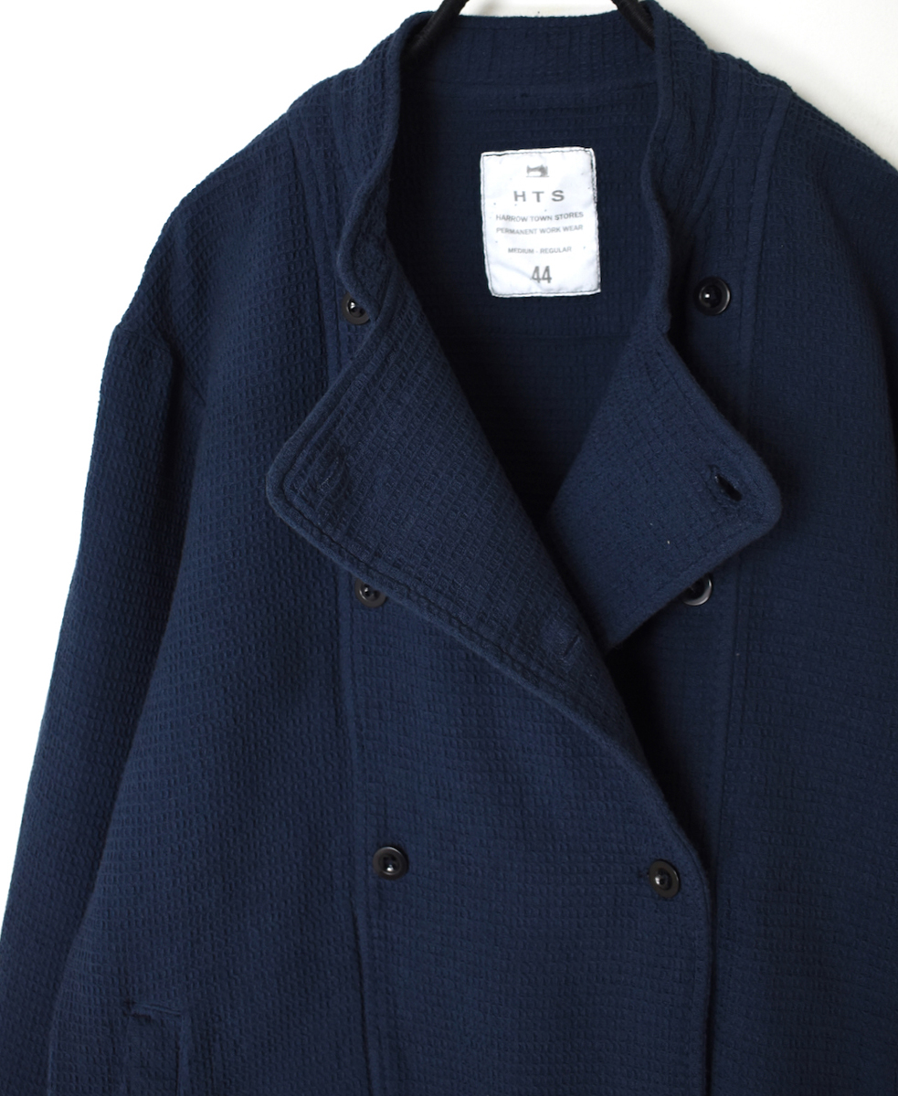 INHT2451WPD(ジャケット) WAFFLE PLAIN OVERDYE STAND COLLAR DOUBLE BREAST JACKET