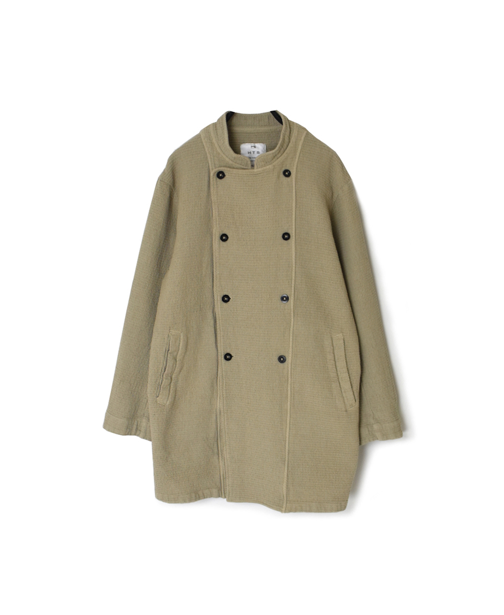 INHT2451WPD(ジャケット) WAFFLE PLAIN OVERDYE STAND COLLAR DOUBLE BREAST JACKET