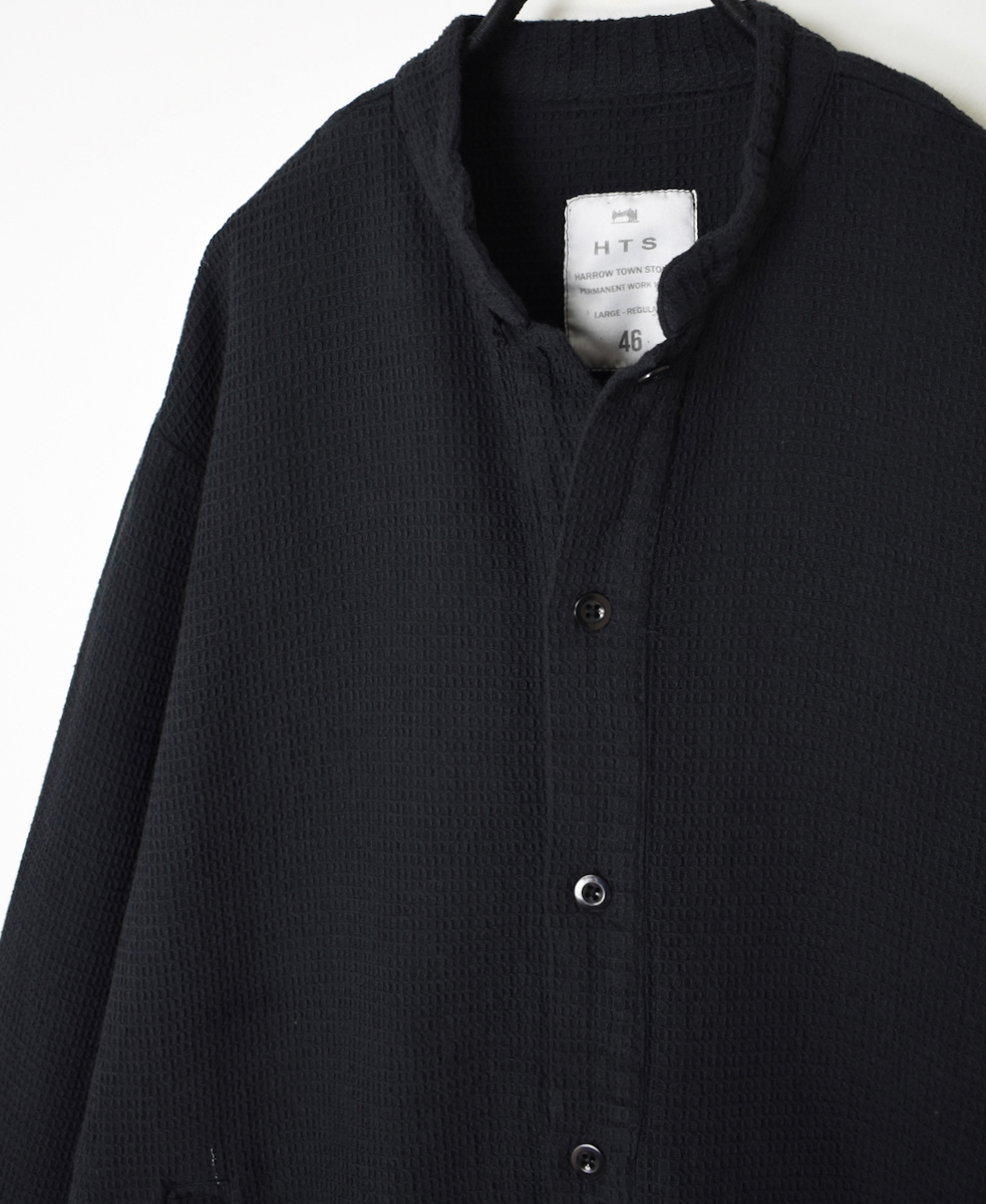 INHT2362WPD (シャツ) WAFFLE PLAIN OVERDYE STAND COLLAR SHIRTS