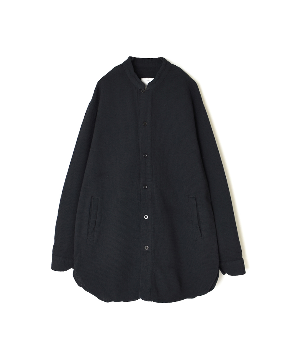 INHT2362WPD (シャツ) WAFFLE PLAIN OVERDYE STAND COLLAR SHIRTS