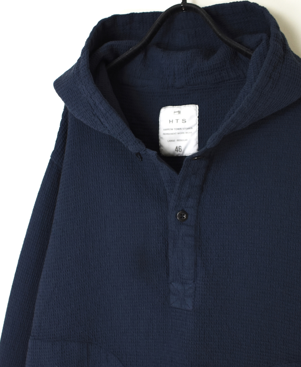 INHT2452WPD (シャツ) WAFFLE PLAIN OVERDYE HOODED PULLOVER SHIRTS