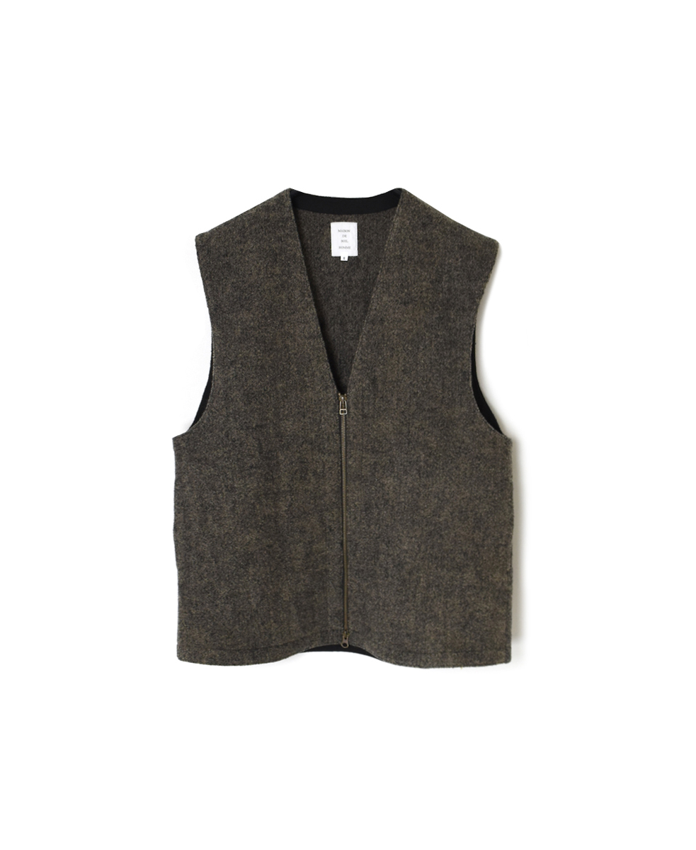 MDSH2461(ベスト) V-NECK ZIPPER VEST