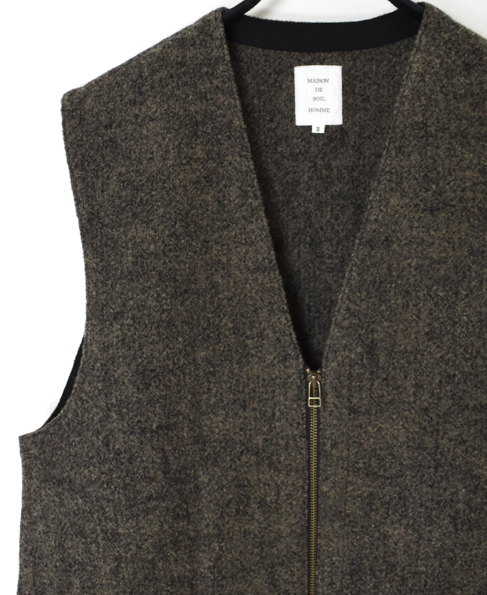 MDSH2461(ベスト) V-NECK ZIPPER VEST