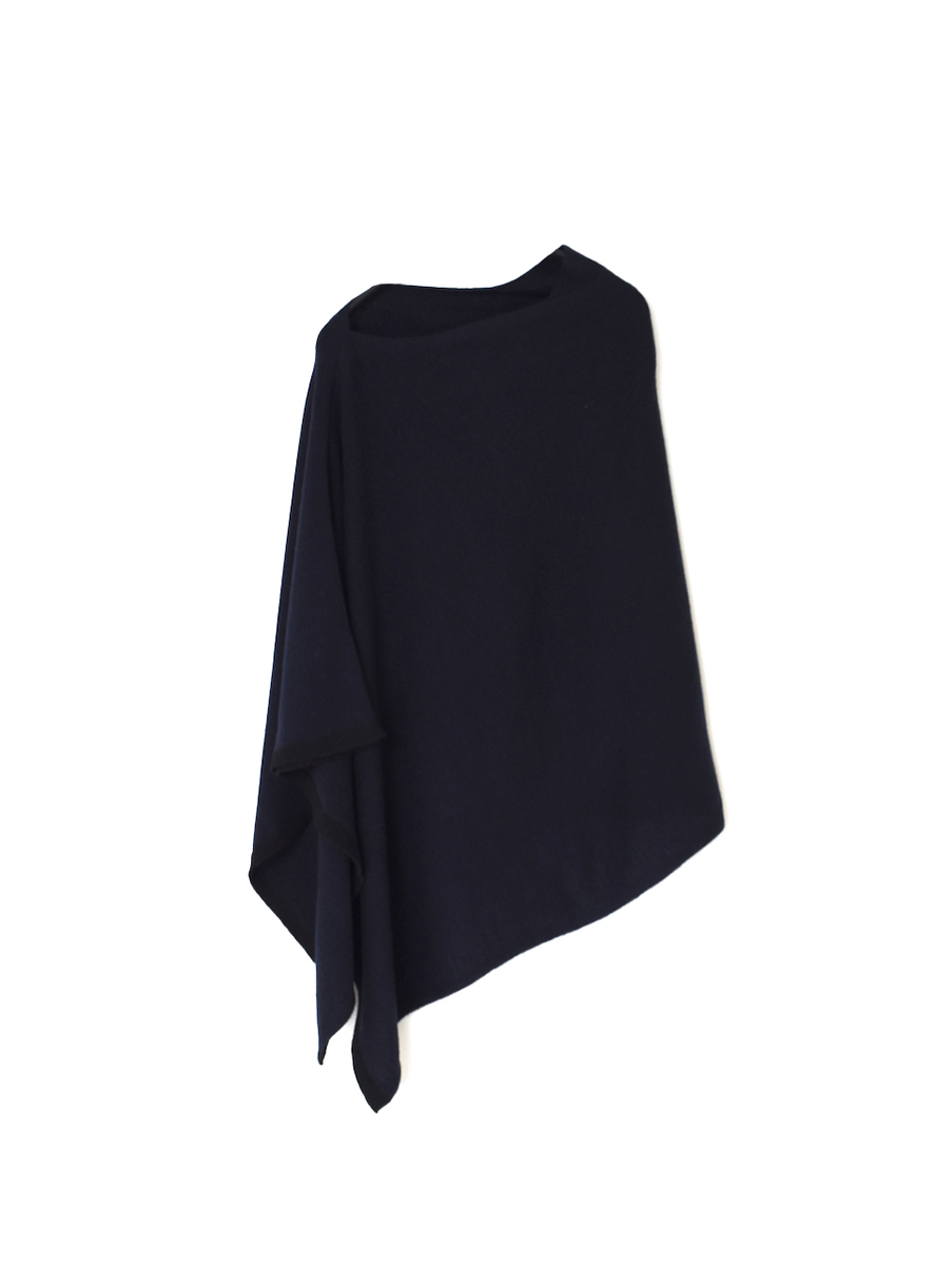 CNMDS1771P(ポンチョ) 12GG WOOL CASHMERE PLAIN PONCHO