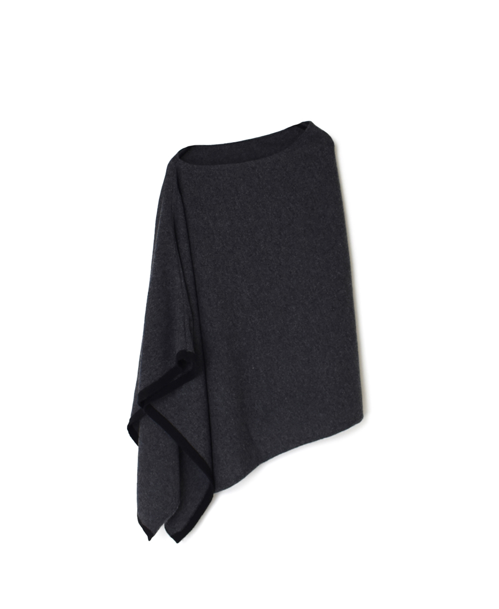 CNMDS1771P(ポンチョ) 12GG WOOL CASHMERE PLAIN PONCHO