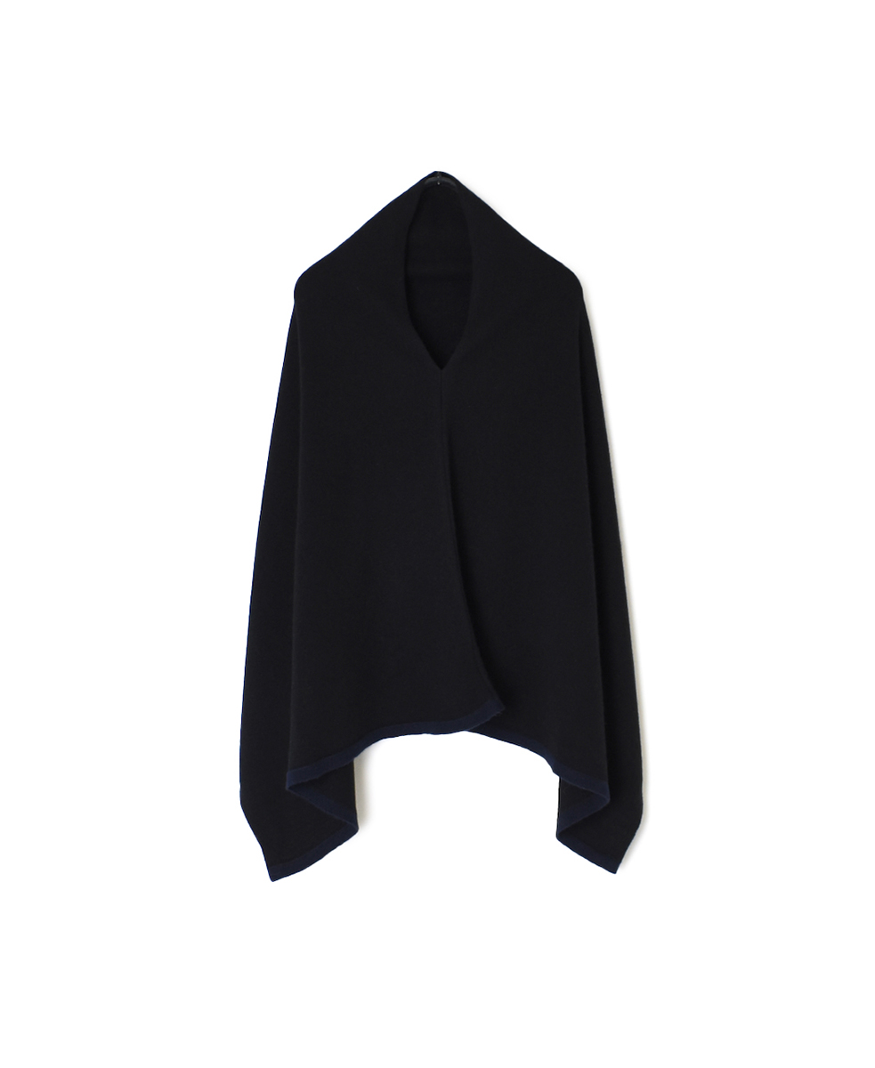 CNMDS1771P(ポンチョ) 12GG WOOL CASHMERE PLAIN PONCHO