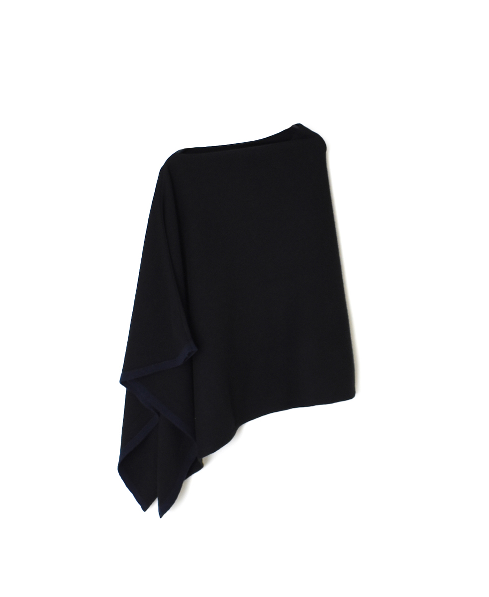 CNMDS1771P(ポンチョ) 12GG WOOL CASHMERE PLAIN PONCHO