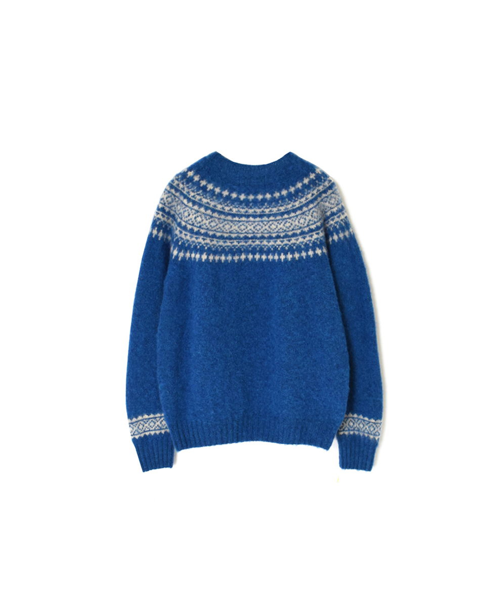 NJT1661(ニット) SHETLAND WOOL NORDIC HEAVY BRUSH CREW-NECK PULLOVER