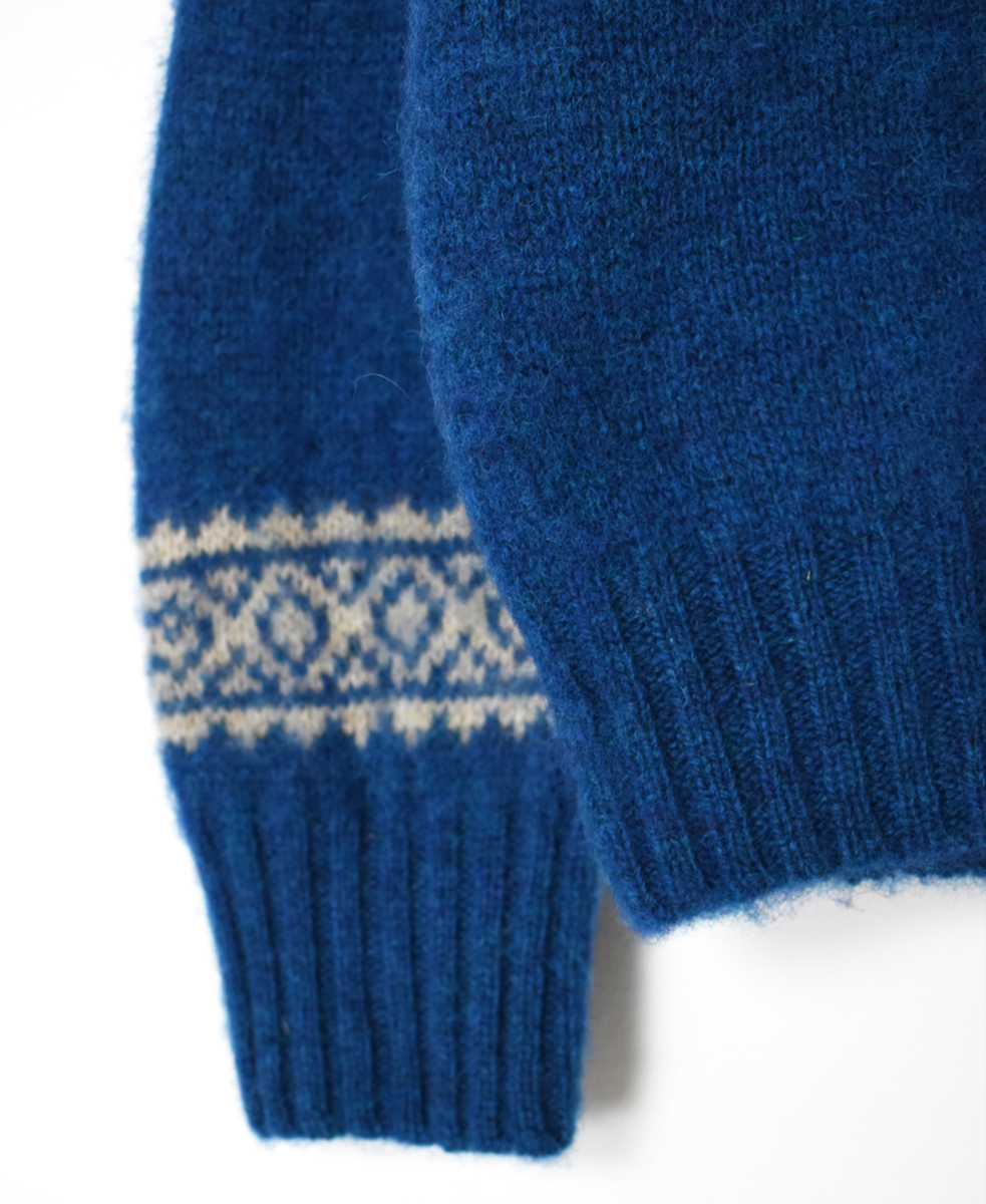 NJT1661(ニット) SHETLAND WOOL NORDIC HEAVY BRUSH CREW-NECK PULLOVER