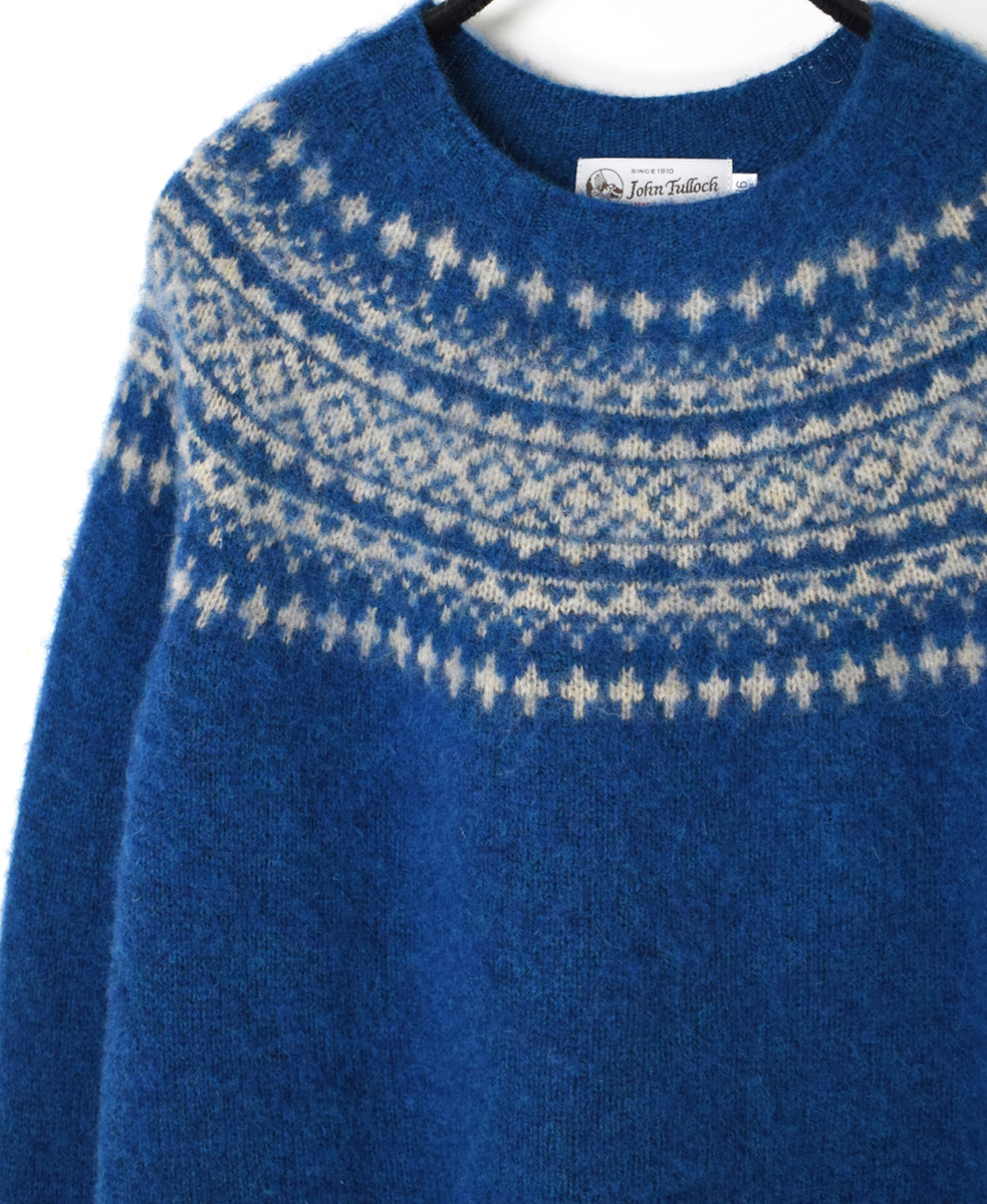 NJT1661(ニット) SHETLAND WOOL NORDIC HEAVY BRUSH CREW-NECK PULLOVER