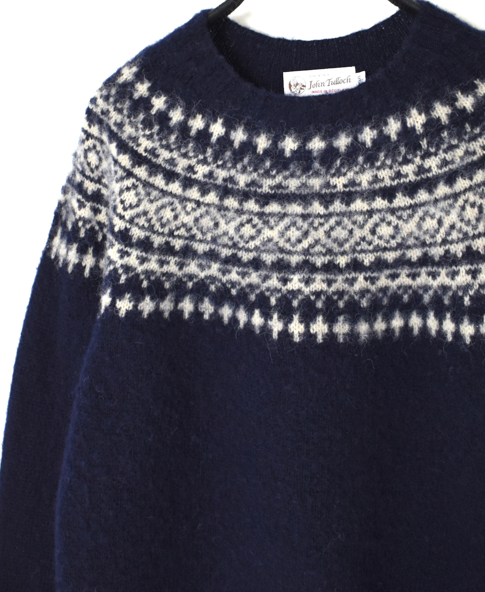 NJT1661(ニット) SHETLAND WOOL NORDIC HEAVY BRUSH CREW-NECK PULLOVER