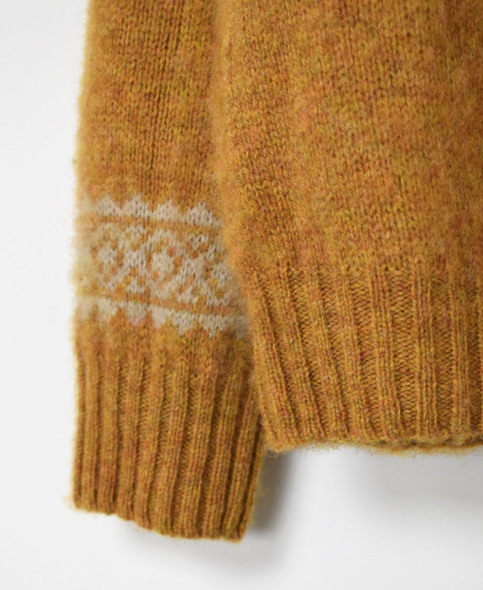 NJT1661(ニット) SHETLAND WOOL NORDIC HEAVY BRUSH CREW-NECK PULLOVER