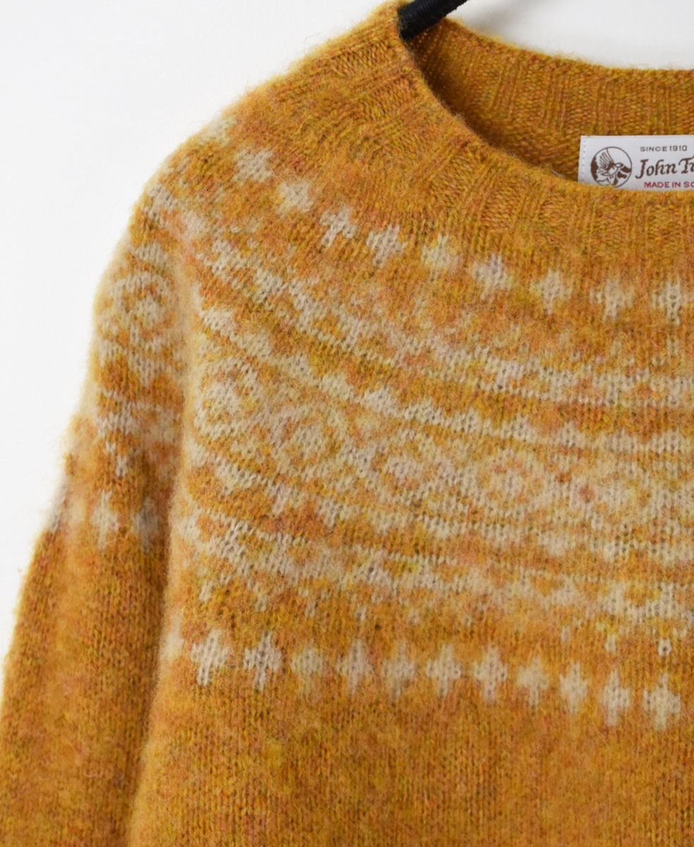 NJT1661(ニット) SHETLAND WOOL NORDIC HEAVY BRUSH CREW-NECK PULLOVER