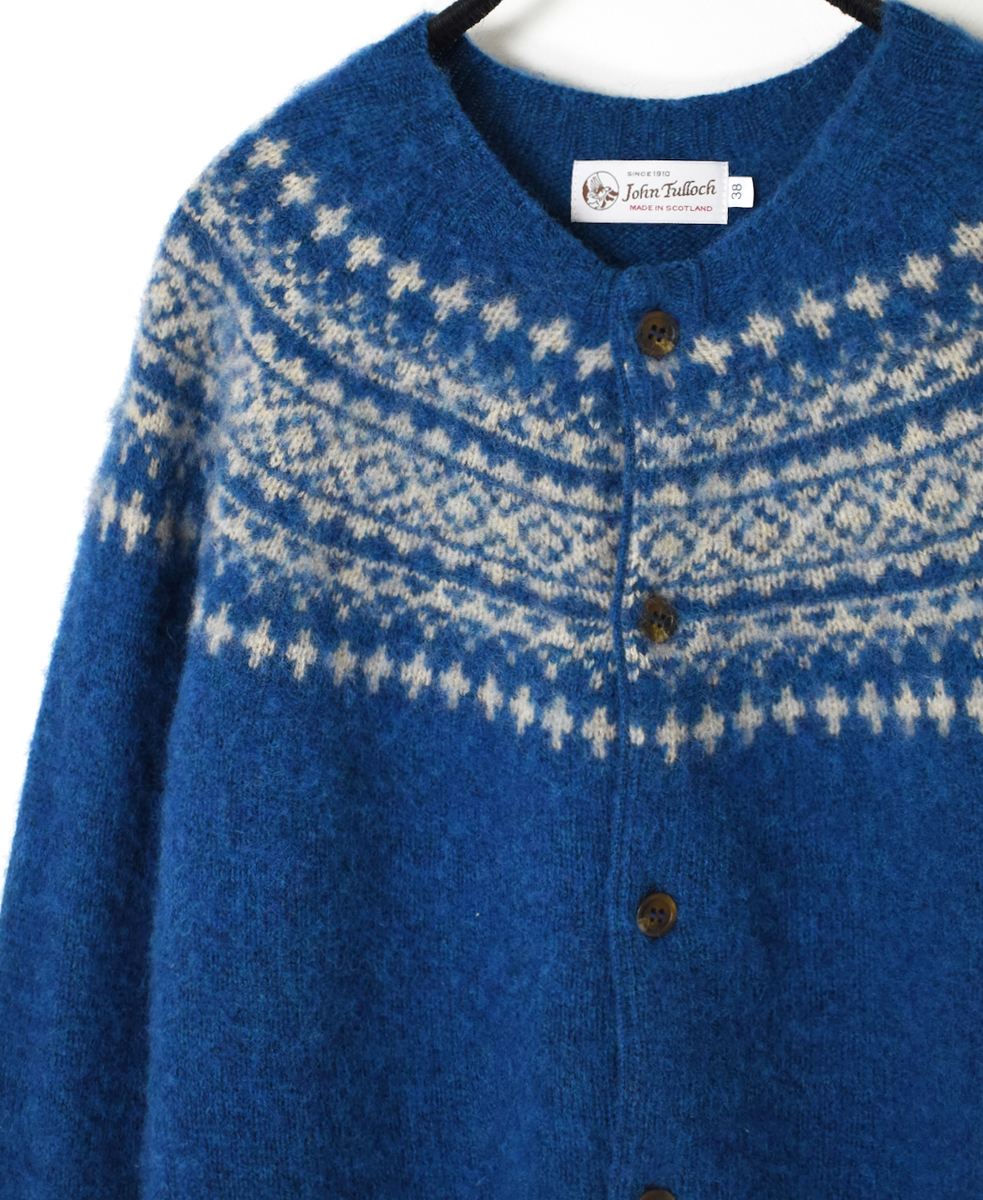 NJT1761 (ニット)  SHETLAND WOOL NORDIC HEAVY BRUSH CREW NECK CARDIGAN