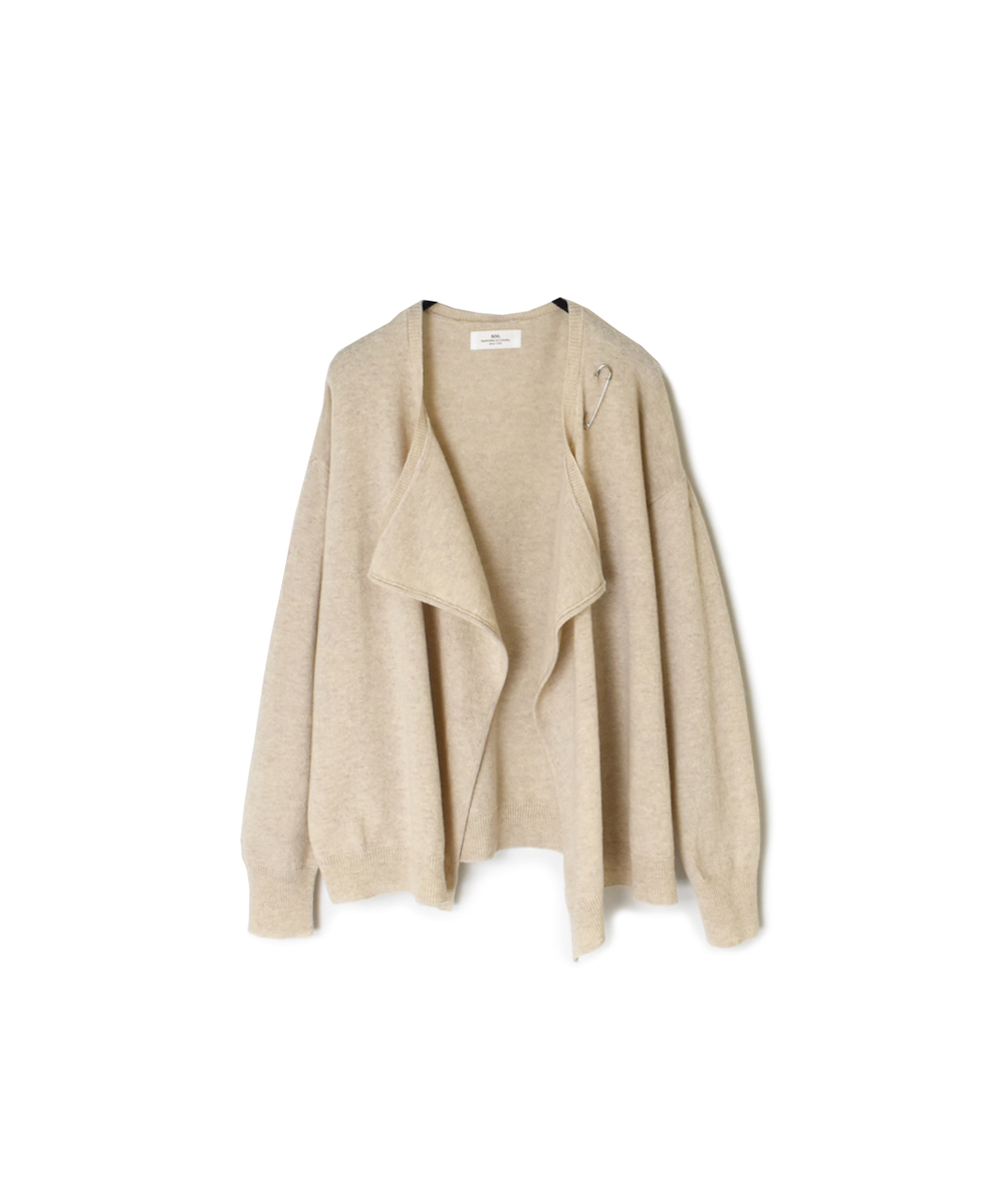 GNSL23821(カーディガン) 12GG 1PLY PLAIN STITCH WOOL/NYLON CARDIGAN