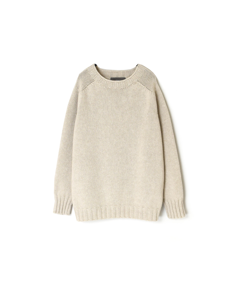 JNAMP2471(ニット) GEELONG LAMBSWOOL 2.5GG CREW NECK SADDLE SHOULDER P/O