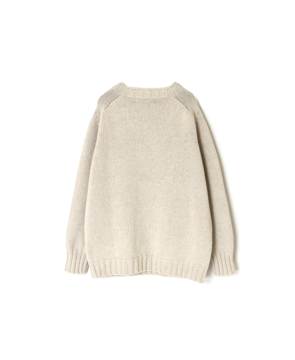 JNAMP2471(ニット) GEELONG LAMBSWOOL 2.5GG CREW NECK SADDLE SHOULDER P/O