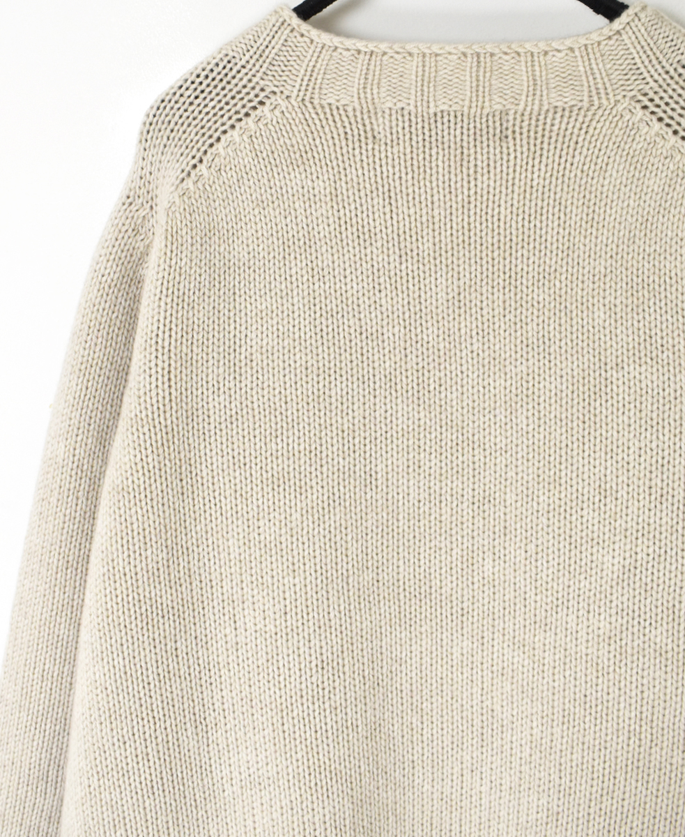 JNAMP2471(ニット) GEELONG LAMBSWOOL 2.5GG CREW NECK SADDLE SHOULDER P/O