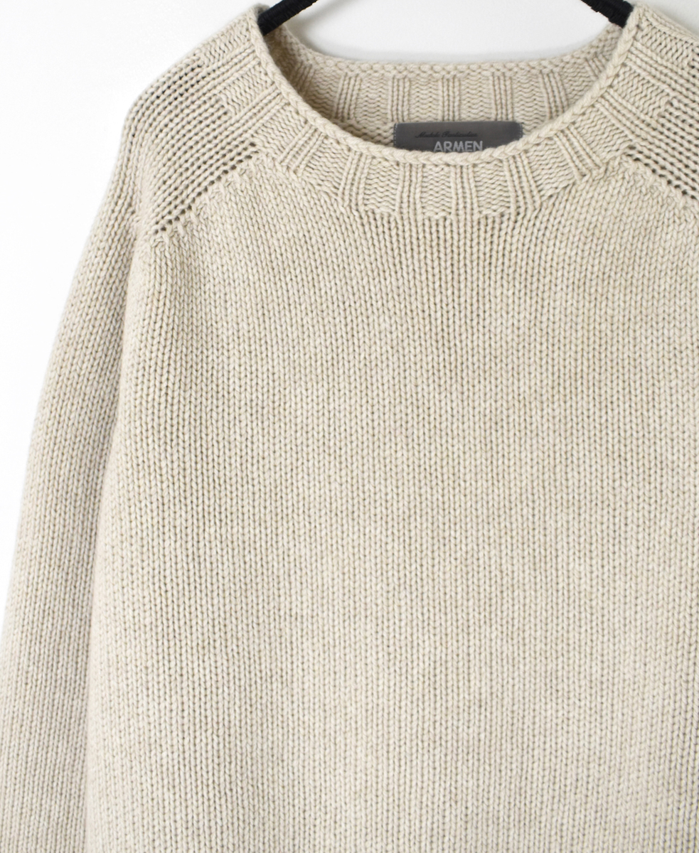 JNAMP2471(ニット) GEELONG LAMBSWOOL 2.5GG CREW NECK SADDLE SHOULDER P/O