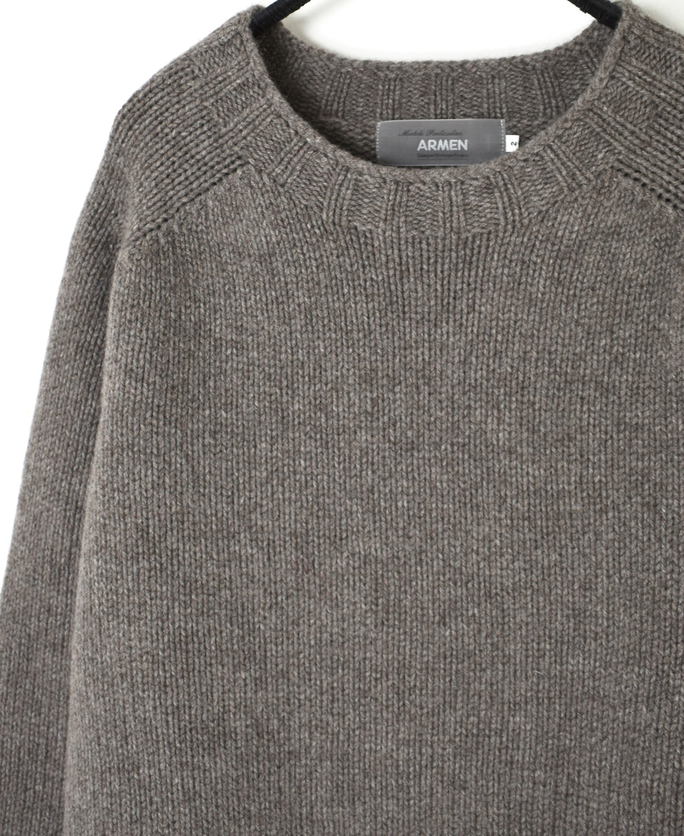 JNAMP2471(ニット) GEELONG LAMBSWOOL 2.5GG CREW NECK SADDLE SHOULDER P/O