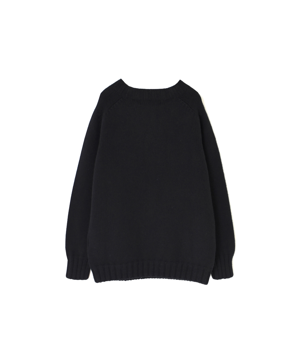 JNAMP2471(ニット) GEELONG LAMBSWOOL 2.5GG CREW NECK SADDLE SHOULDER P/O