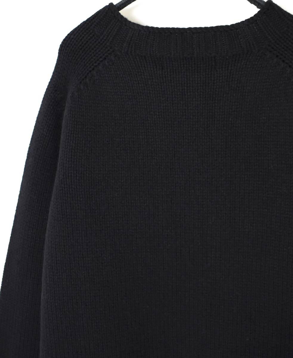 JNAMP2471(ニット) GEELONG LAMBSWOOL 2.5GG CREW NECK SADDLE SHOULDER P/O