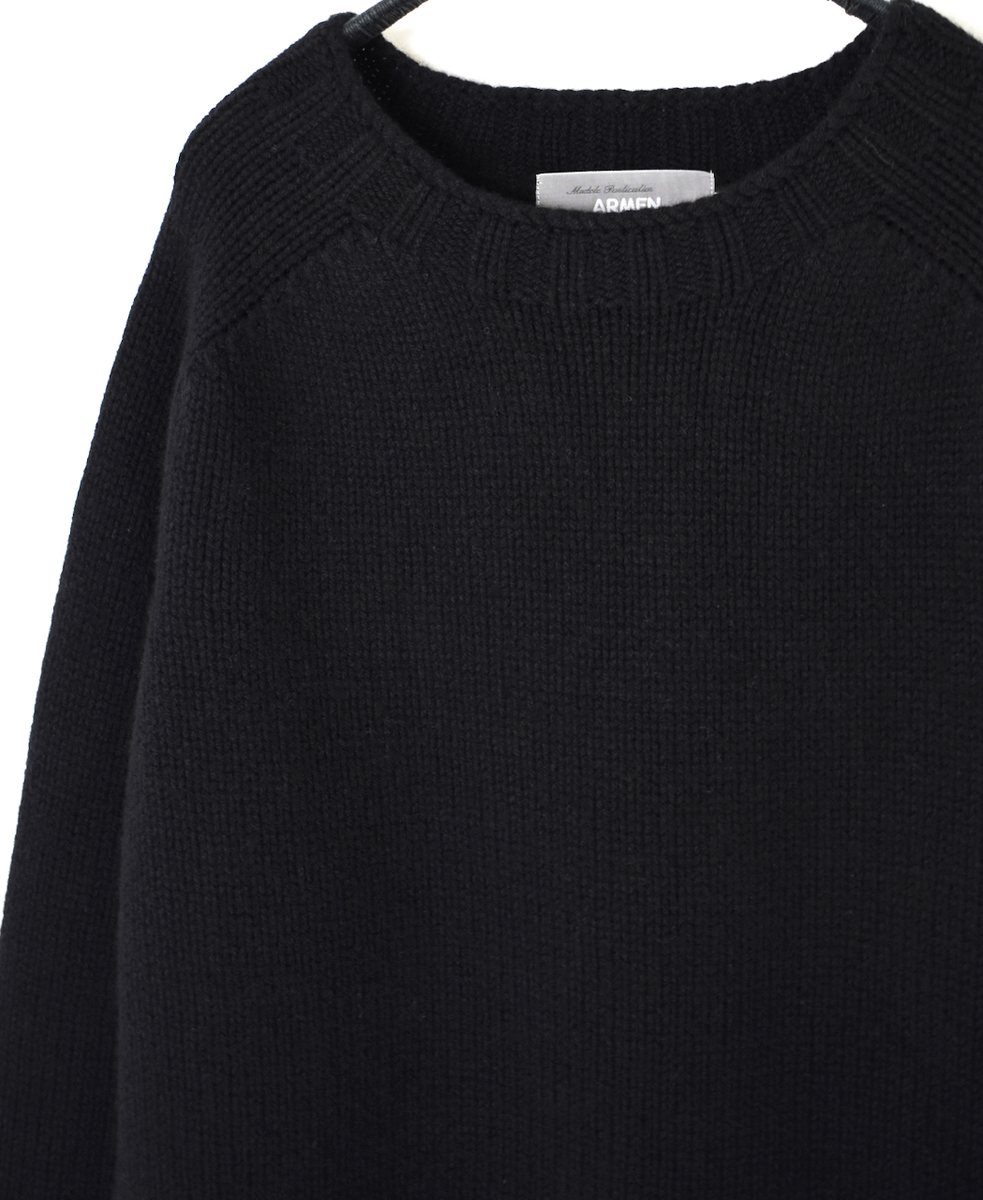 JNAMP2471(ニット) GEELONG LAMBSWOOL 2.5GG CREW NECK SADDLE SHOULDER P/O