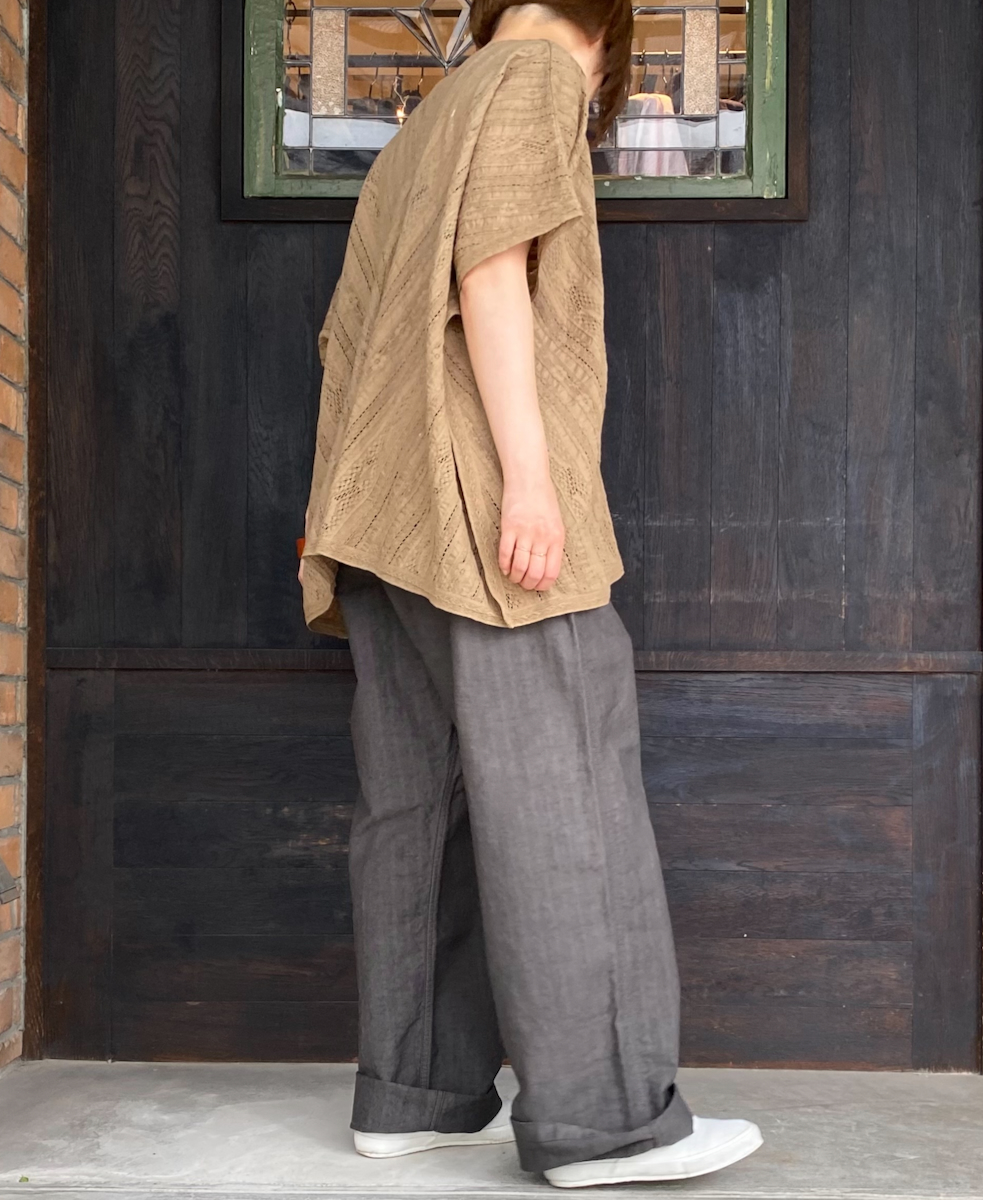 NAM1203HR(パンツ) HEAVY COTTON HERRINGBONE ONE-TUCK PANTS