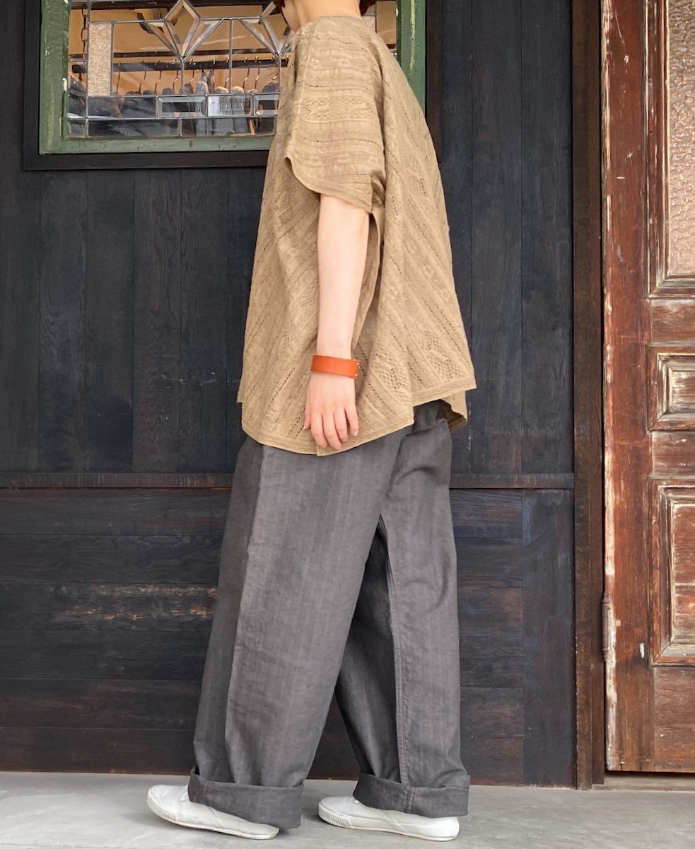 NAM1203HR(パンツ) HEAVY COTTON HERRINGBONE ONE-TUCK PANTS