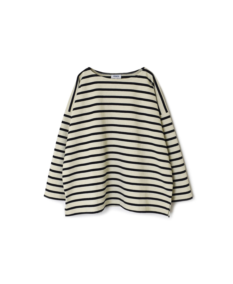 NLA2351 (カットソー) REGULAR STRIPE OVER SIZE L/SL BOAT-NECK BASQUE SHIRT