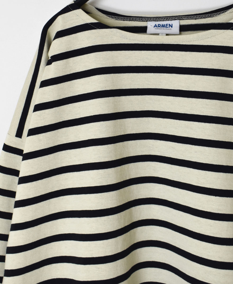 NLA2351 (カットソー) REGULAR STRIPE OVER SIZE L/SL BOAT-NECK BASQUE SHIRT