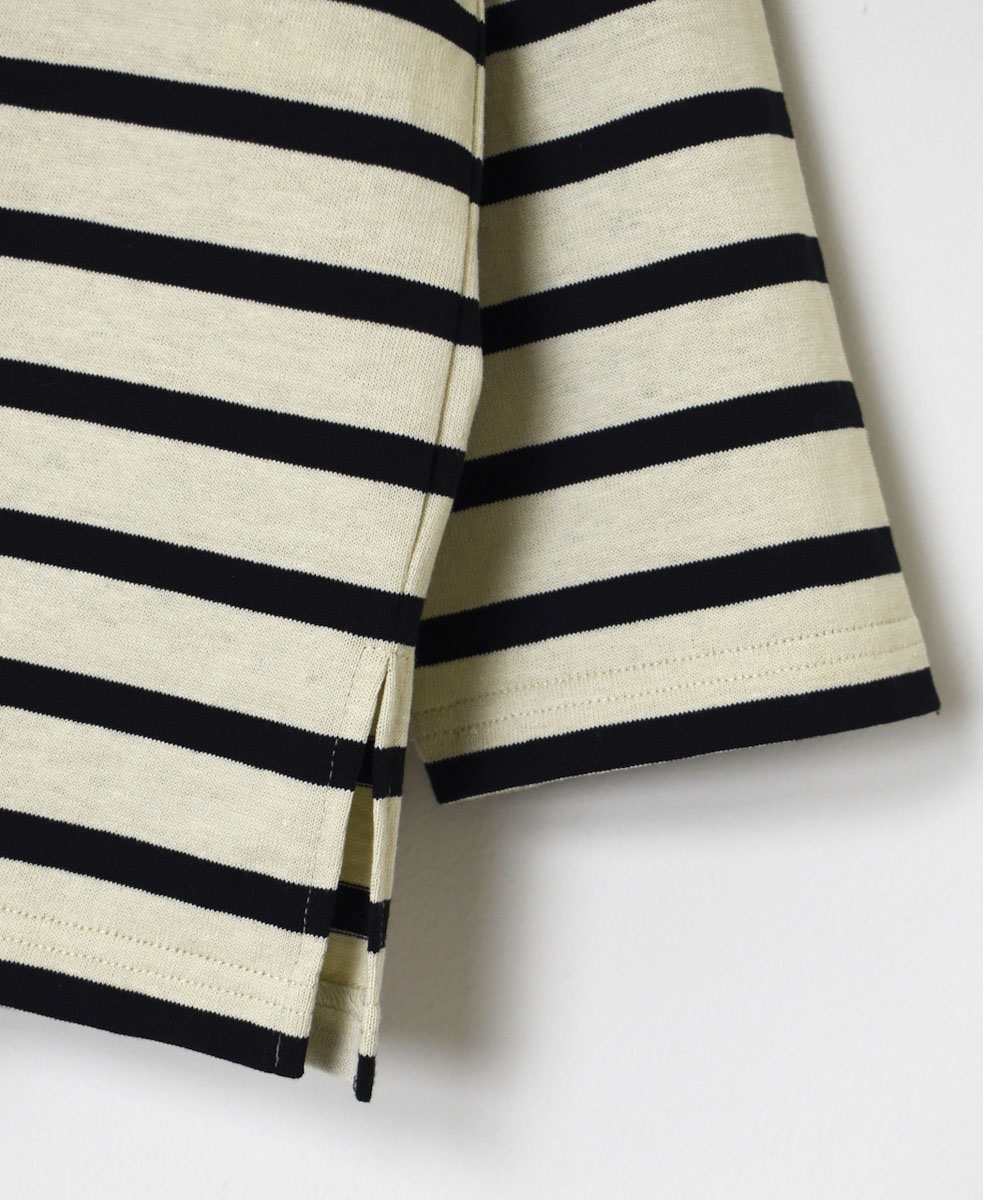 NLA2351 (カットソー) REGULAR STRIPE OVER SIZE L/SL BOAT-NECK BASQUE SHIRT