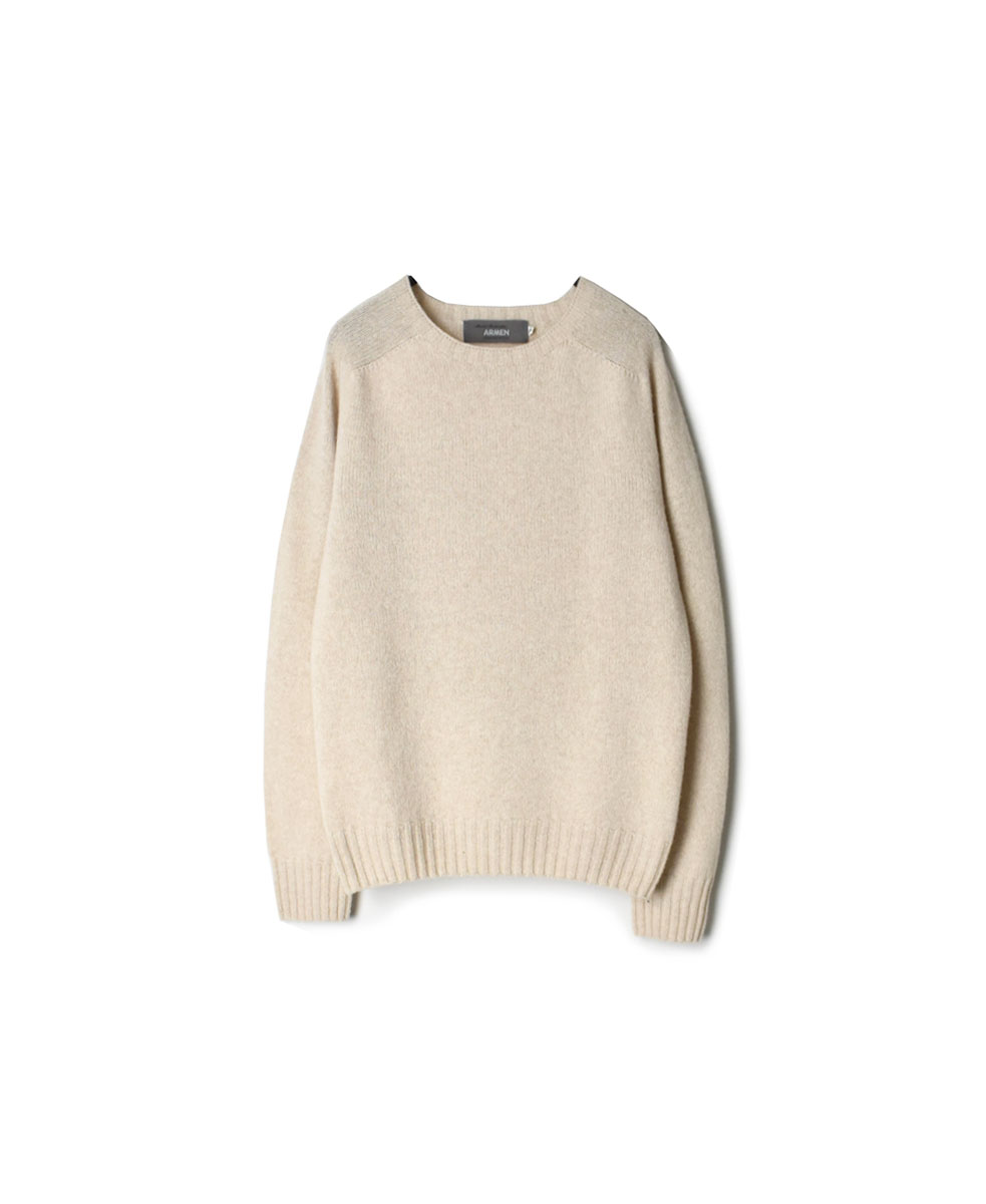 JNAMP1451 (ニット) GEELONG LAMBSWOOL CREW NECK SADDLE SHOULDER P/O