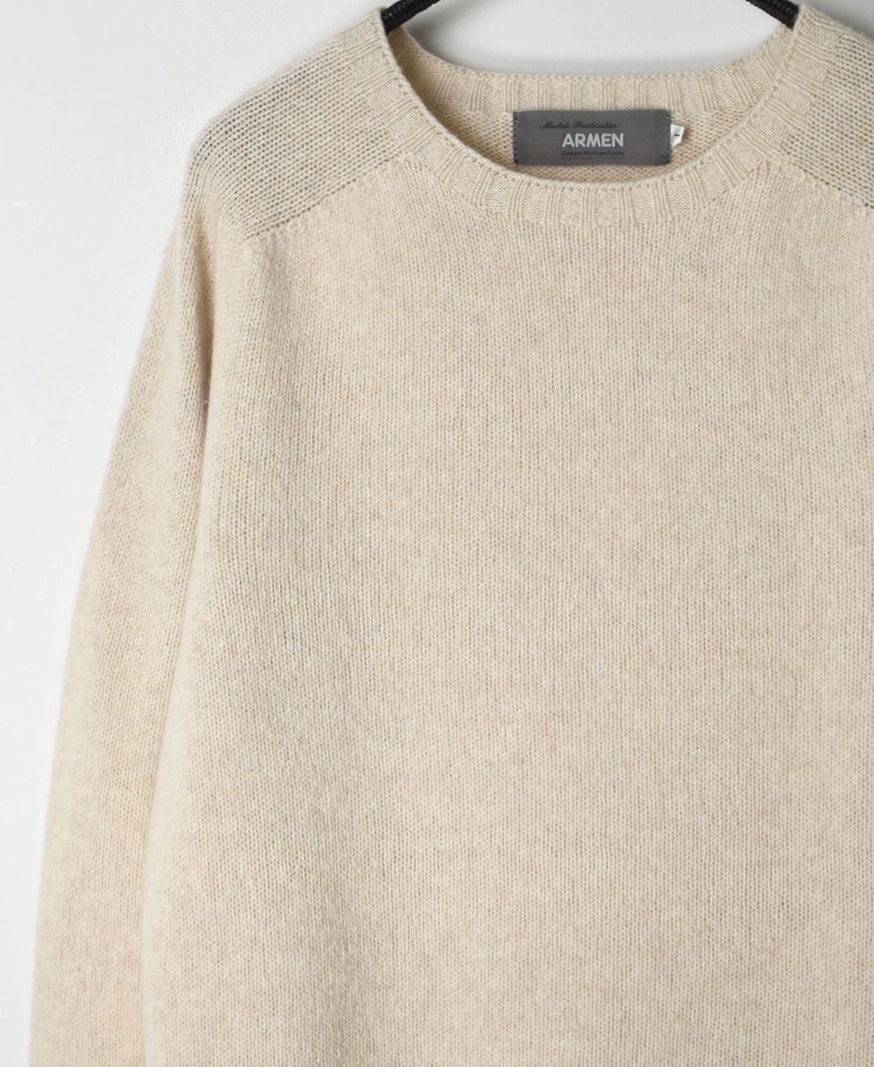 JNAMP1451 (ニット) GEELONG LAMBSWOOL CREW NECK SADDLE SHOULDER P/O