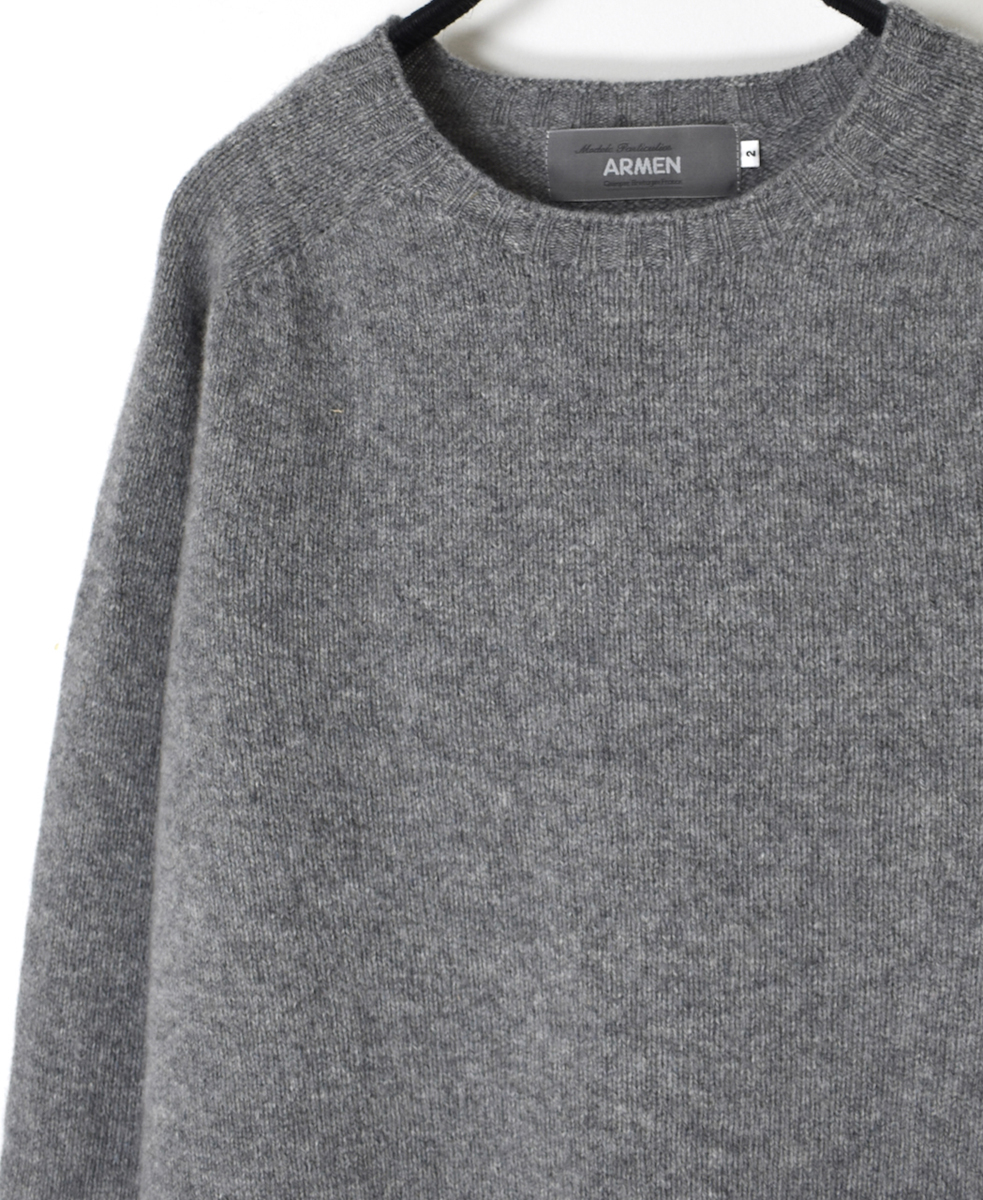 JNAMP1451 (ニット) GEELONG LAMBSWOOL CREW NECK SADDLE SHOULDER P/O