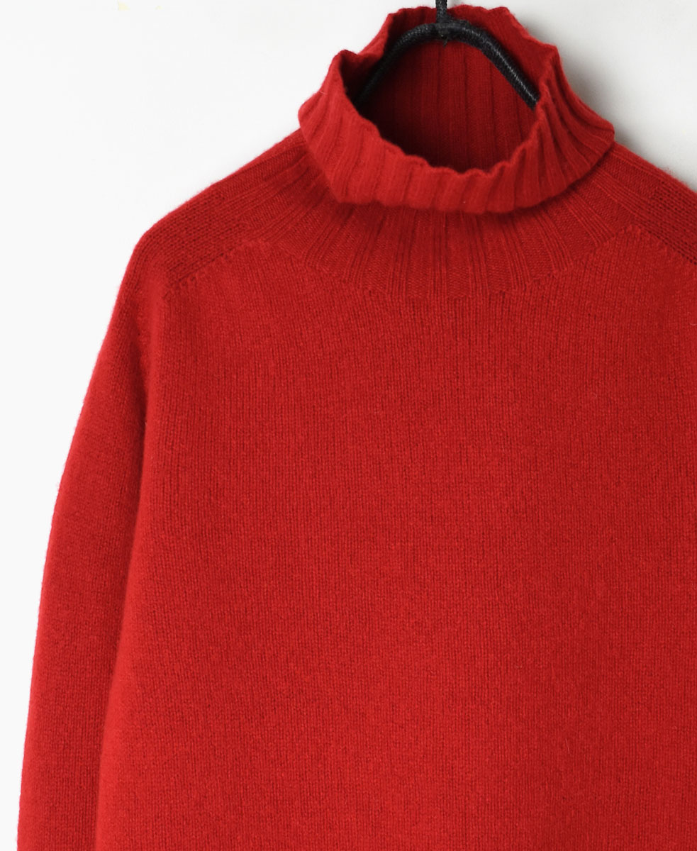 JNAMP1651 (ニット) GEELONG LAMBSWOOL POLO NECK SADDLE SHOULDER P/O