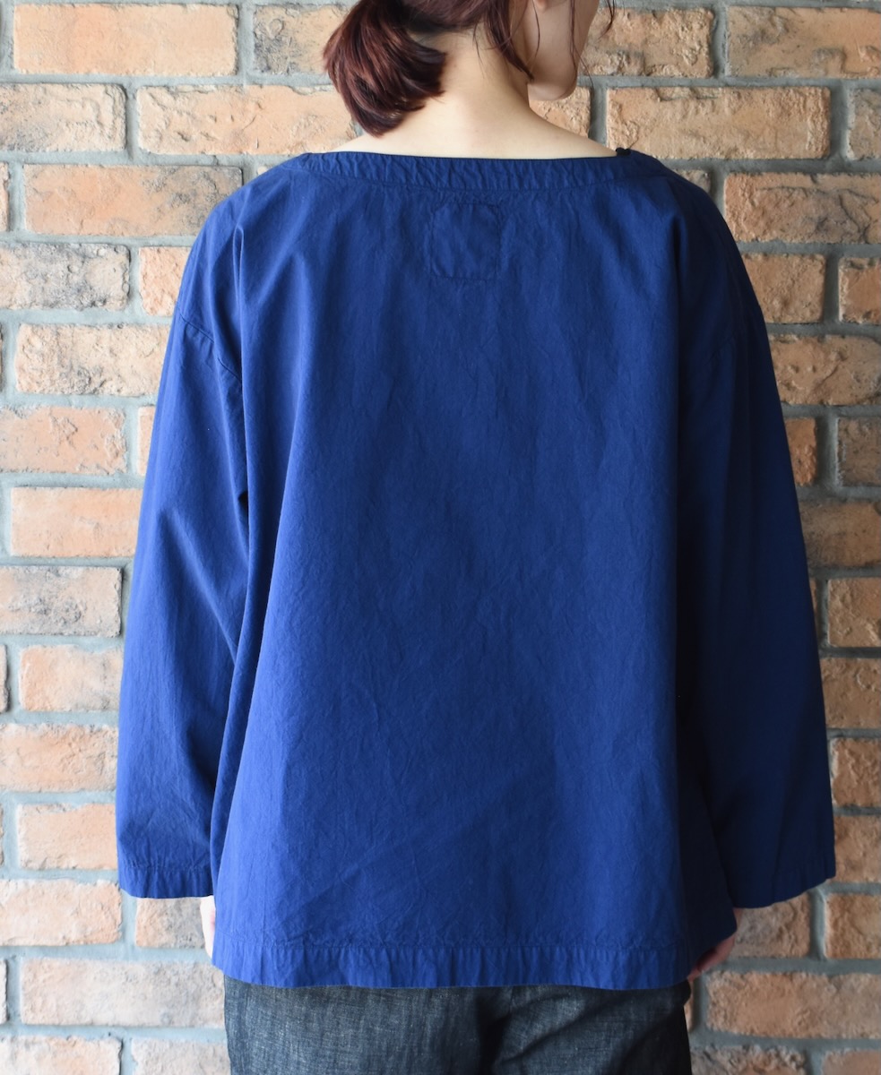 INAM2473PD(スモック) 40s POPLIN OVER DYED BOAT NECK SMOCK