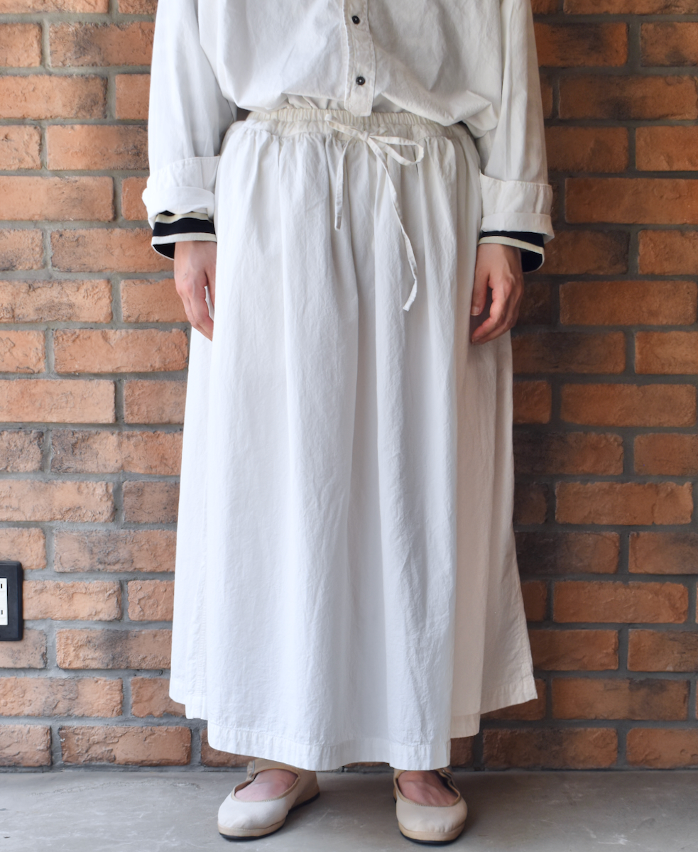 INAM2475PD(スカート) 40s POPLIN OVER DYED GATHERED SKIRT