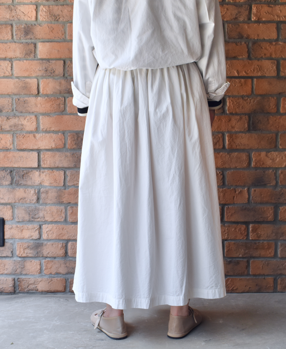 INAM2475PD(スカート) 40s POPLIN OVER DYED GATHERED SKIRT