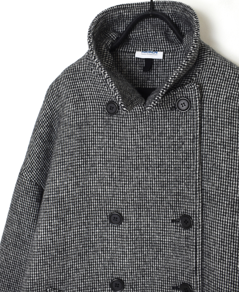 PNAM2352S(コート) MELTON OVER SIZED PEA COAT WITH LINING