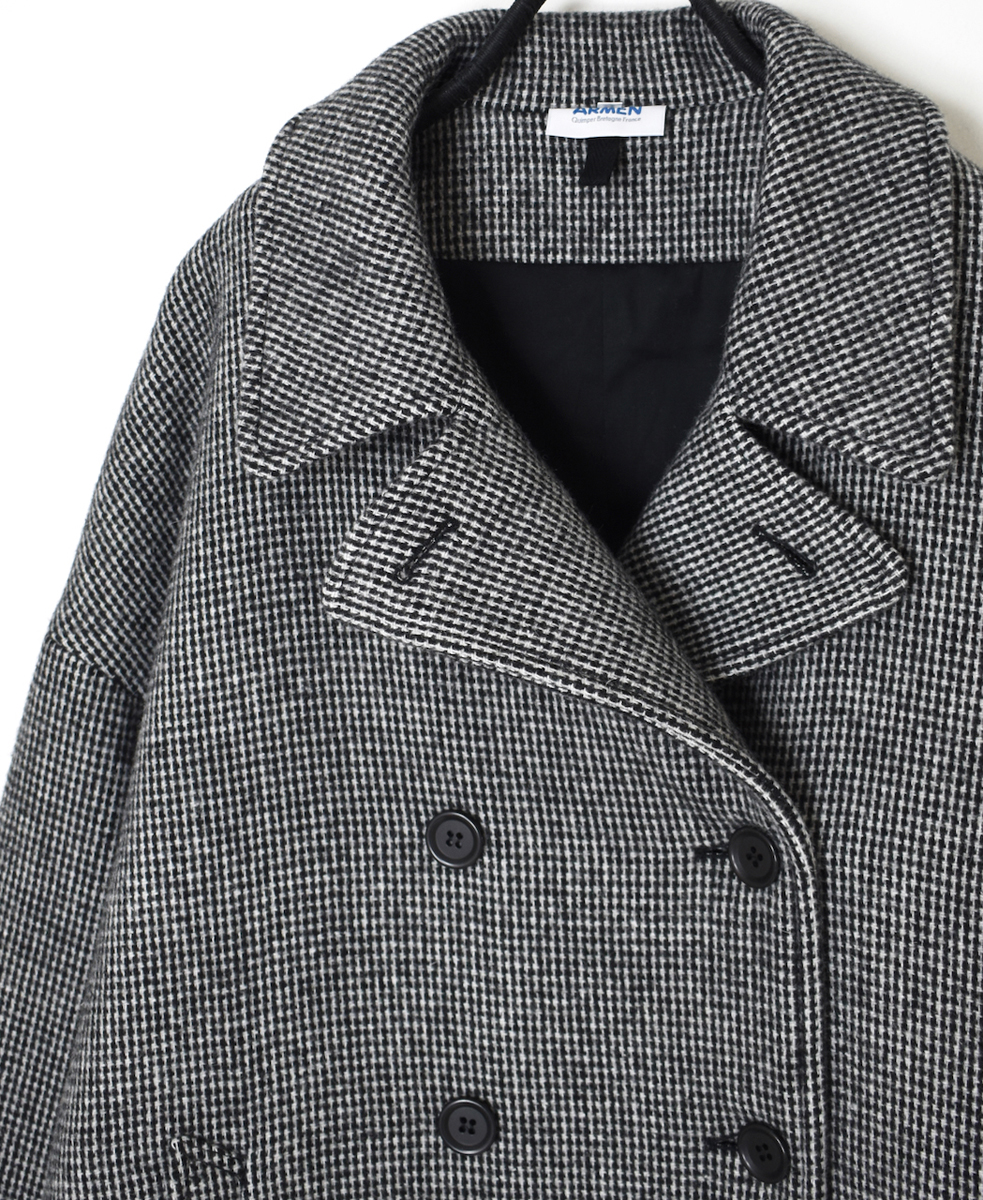 PNAM2352S(コート) MELTON OVER SIZED PEA COAT WITH LINING