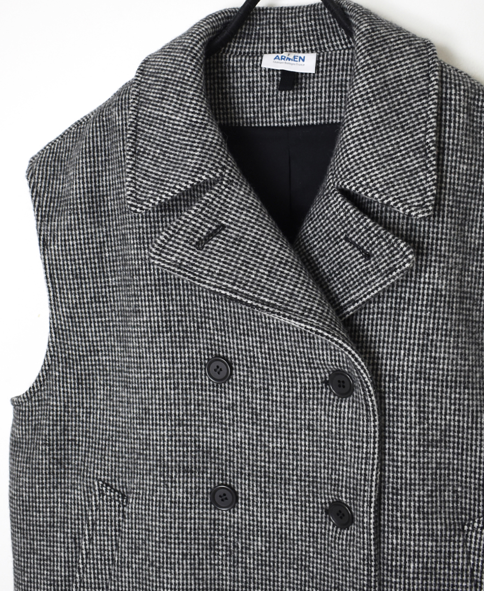 PNAM2461S(ベスト) MELTON DOUBLE BREATED VEST WITH LINING