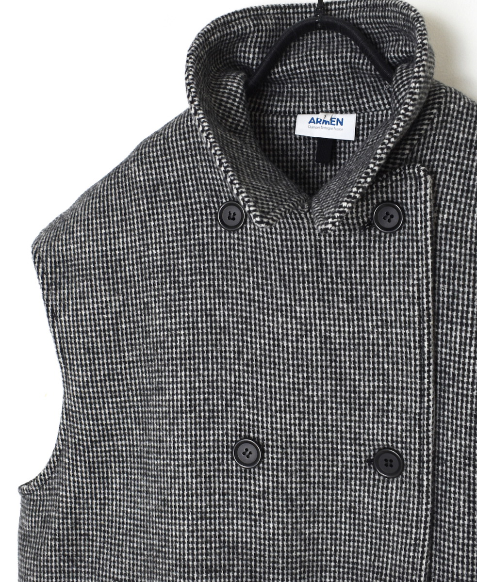 PNAM2461S(ベスト) MELTON DOUBLE BREATED VEST WITH LINING