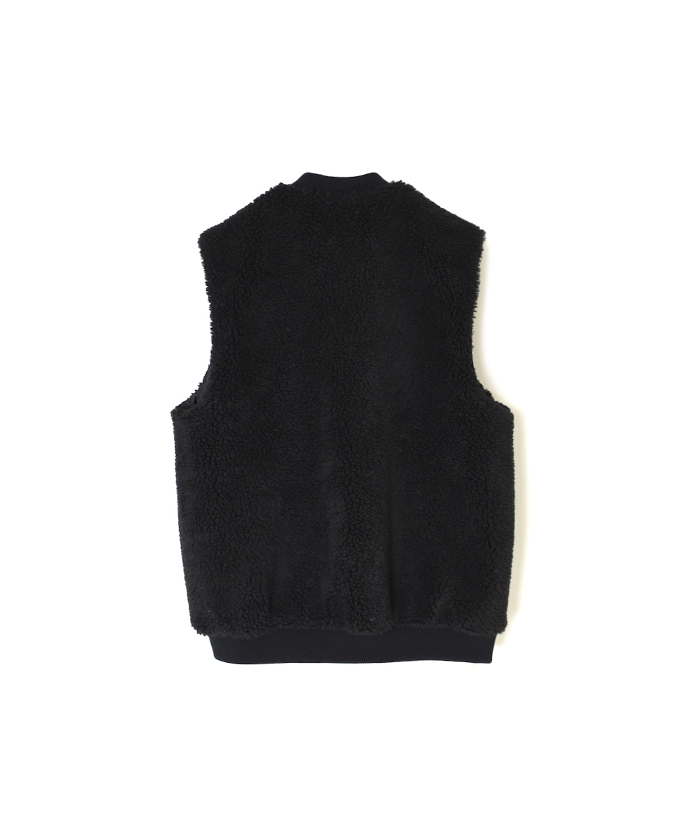 ADNAM2451(ベスト) ZIP-UP FLEECE RIB COLLAR VEST