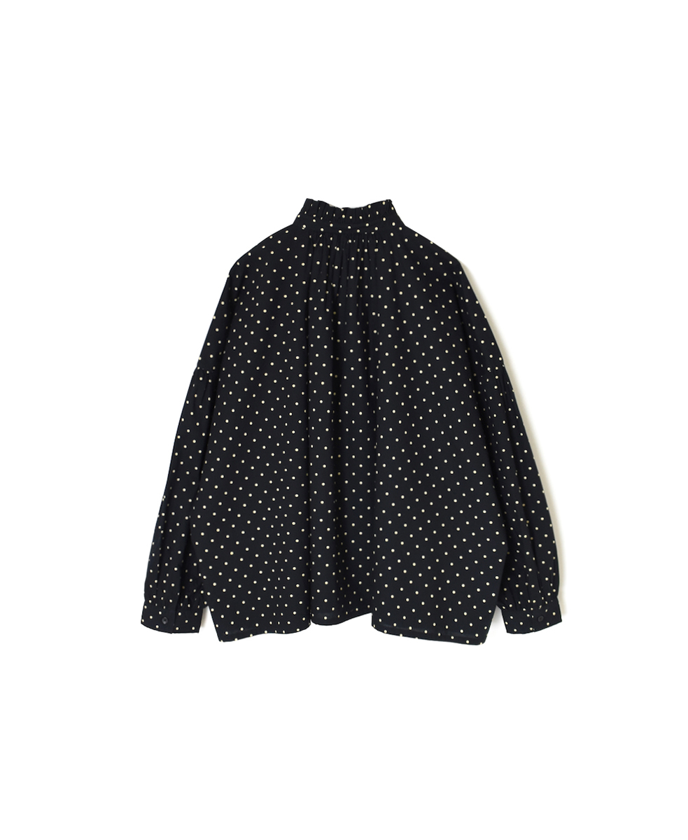 NSL24511(シャツ) 40s POPLIN DOT PRINT FRILL COLLAR SHIRT